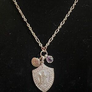 Elegant Silver Pendant Necklace Atlantis Collection